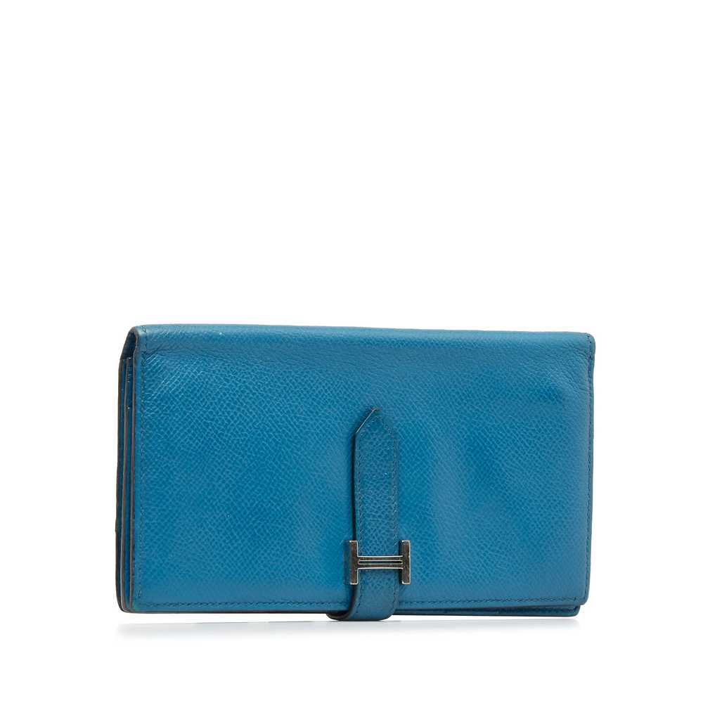 Blue Hermes Epsom Bearn Wallet - image 2
