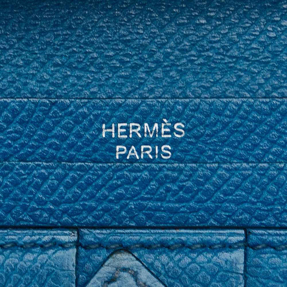 Blue Hermes Epsom Bearn Wallet - image 5