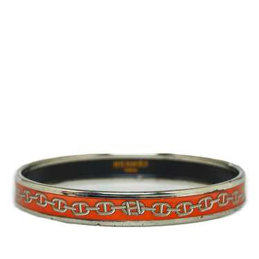 Red Hermes Chaine Dancre Narrow Enamel Bangle Cost