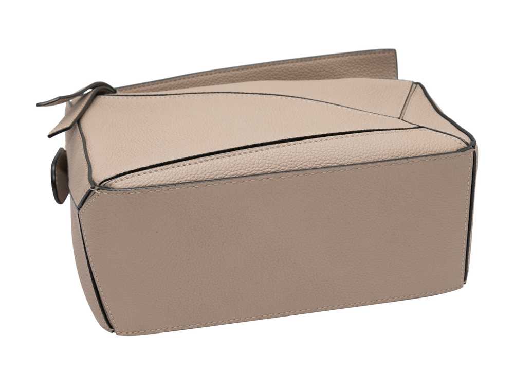 Beige Loewe Small Leather Puzzle Crossbody Bag - image 5