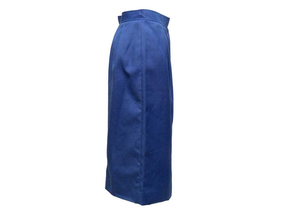 Vintage Blue Courreges Pencil Skirt Size US XS - image 2