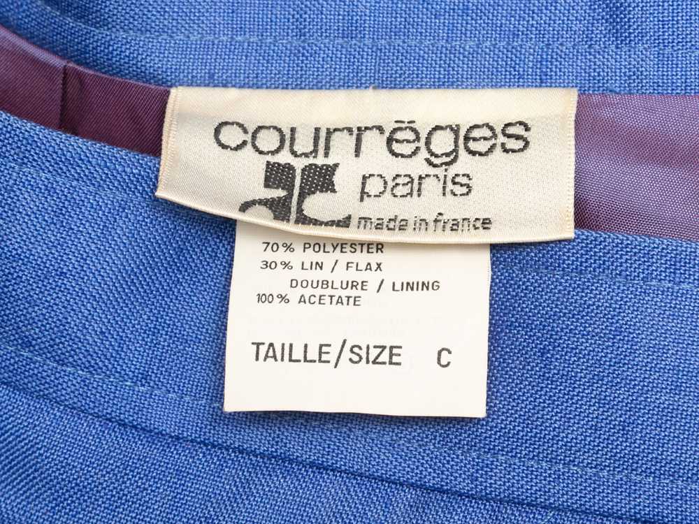 Vintage Blue Courreges Pencil Skirt Size US XS - image 4