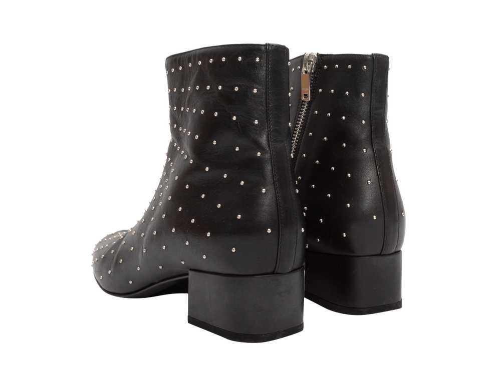Black Saint Laurent Studded Leather Ankle Boots S… - image 4