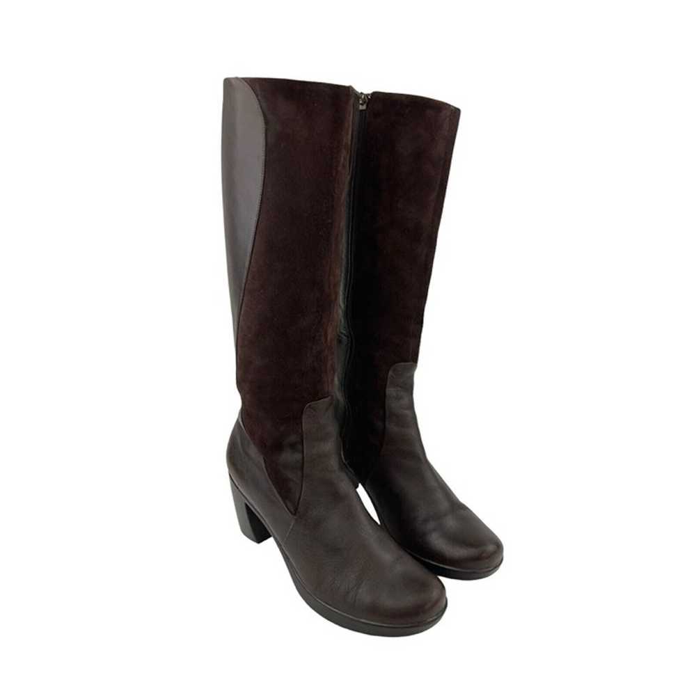 *Dansko Knee High Mixed Brown Leather Comfort Hee… - image 1