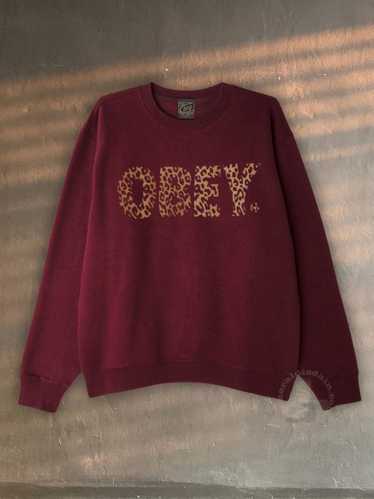 Obey × Streetwear × Vintage OBEY Garnet Leopard Cr