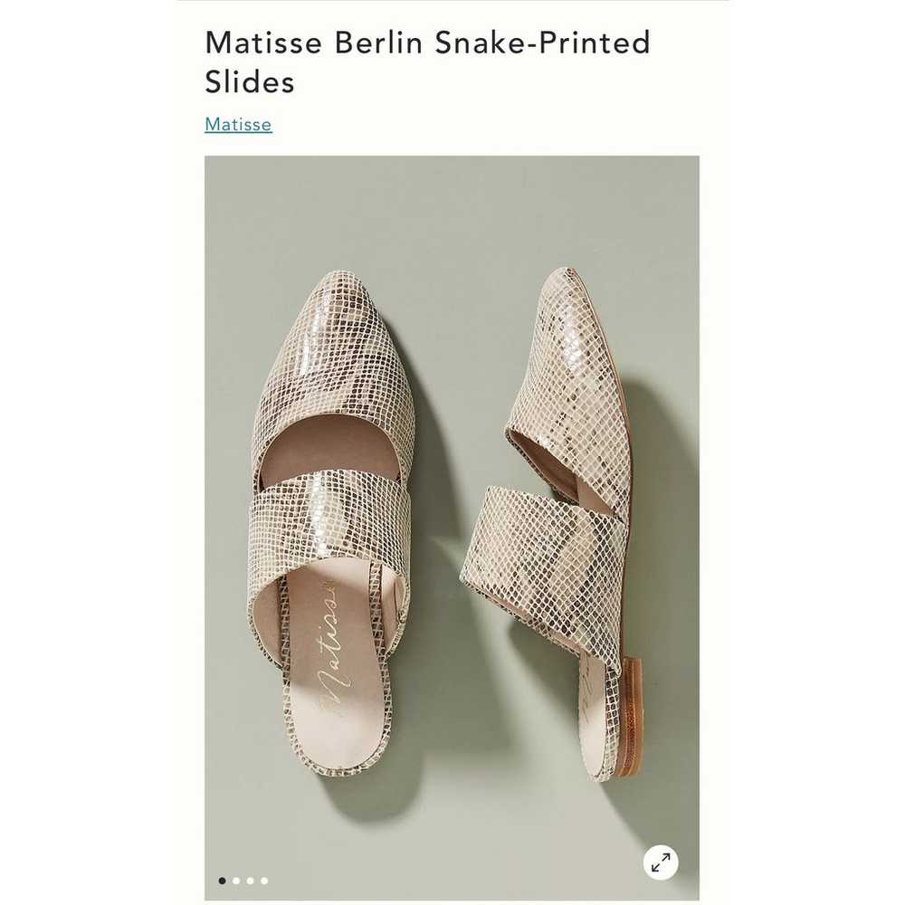 Anthropologie Matisse Berlin snake printed slides - image 6
