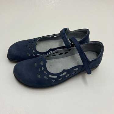 Naot Agathis Mary Jane Blue Vevet Nubuck Shoes Wom