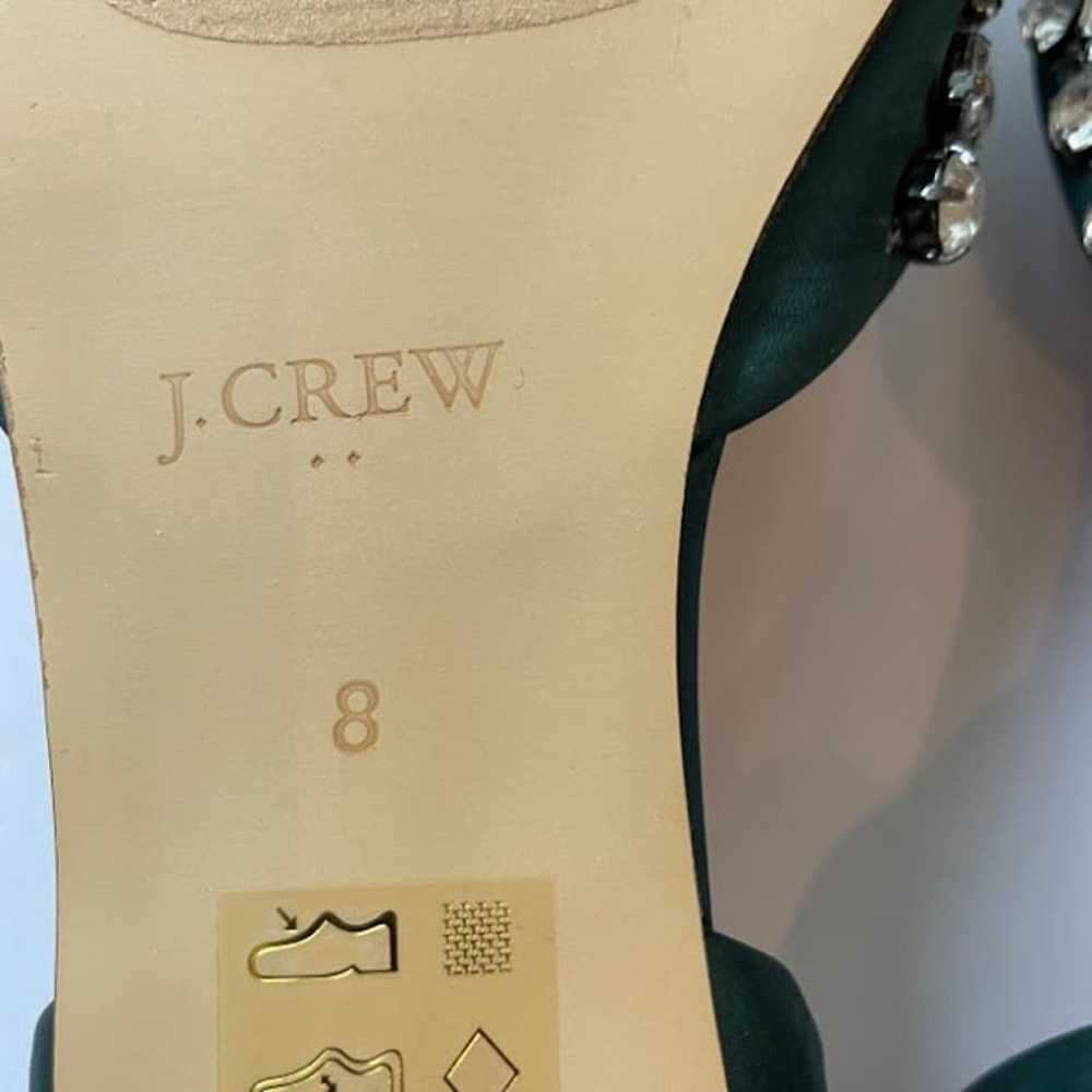 NEW J. Crew Factory Satin Jeweled Zoe D'Orsay Fla… - image 8