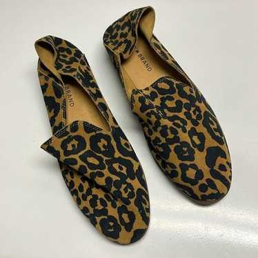 Lucky Brand Leopard Print Slip-On Leather Loafers… - image 1