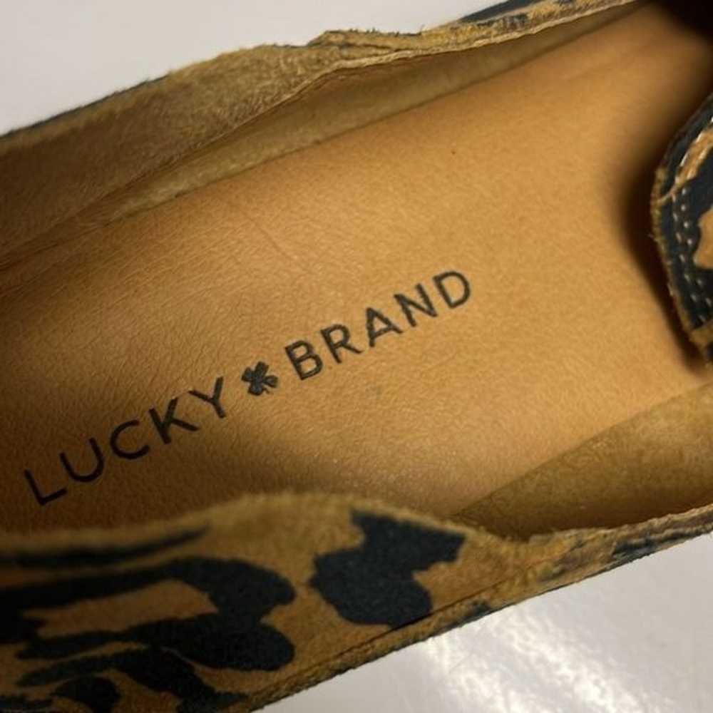 Lucky Brand Leopard Print Slip-On Leather Loafers… - image 5