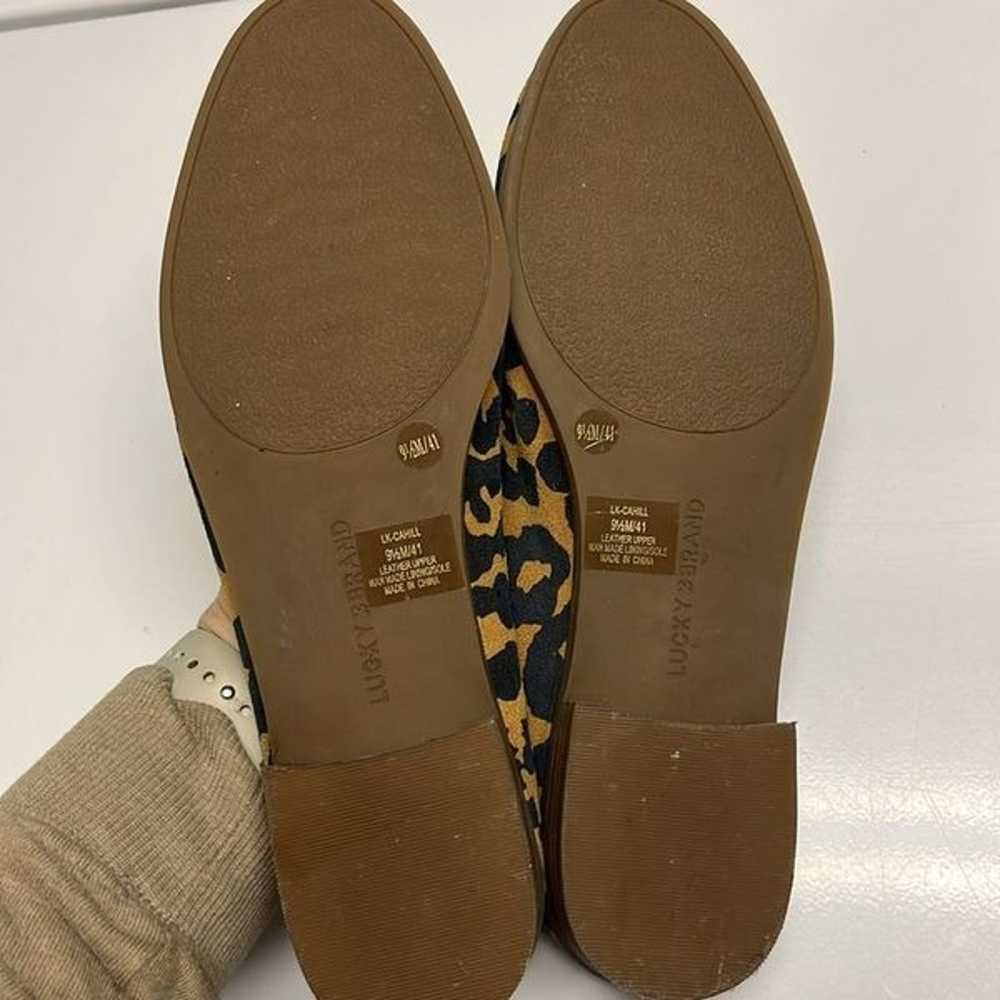 Lucky Brand Leopard Print Slip-On Leather Loafers… - image 9