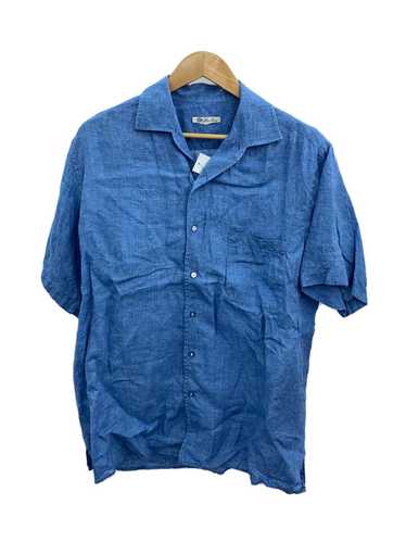 Loro Piana Short Sleeve Shirt/L/Linen/Blu/Animal M
