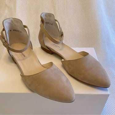 Paul Green beige suede leather d’orsey flats ankl… - image 1