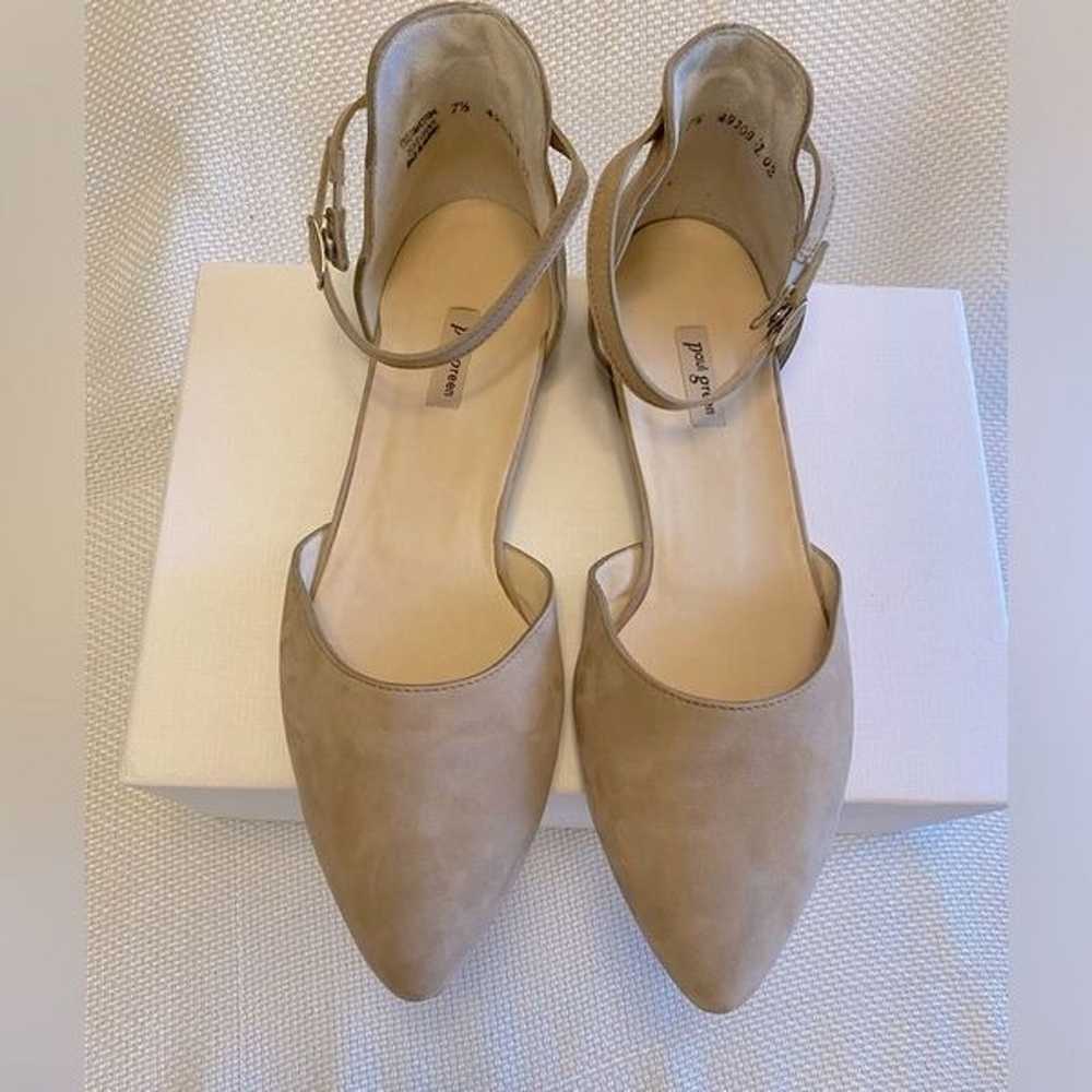 Paul Green beige suede leather d’orsey flats ankl… - image 6