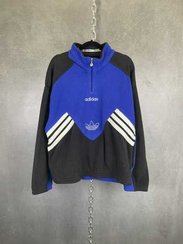 Adidas Vintage 80s adidas fleece 1/4 zip pullover 