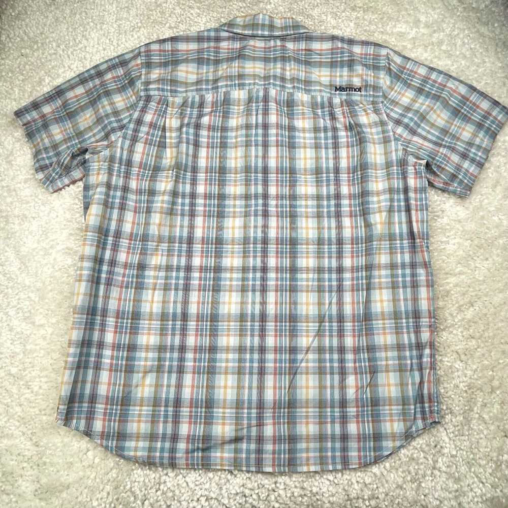 Marmot Marmot Shirt Mens XL Blue Plaid Short Slee… - image 2