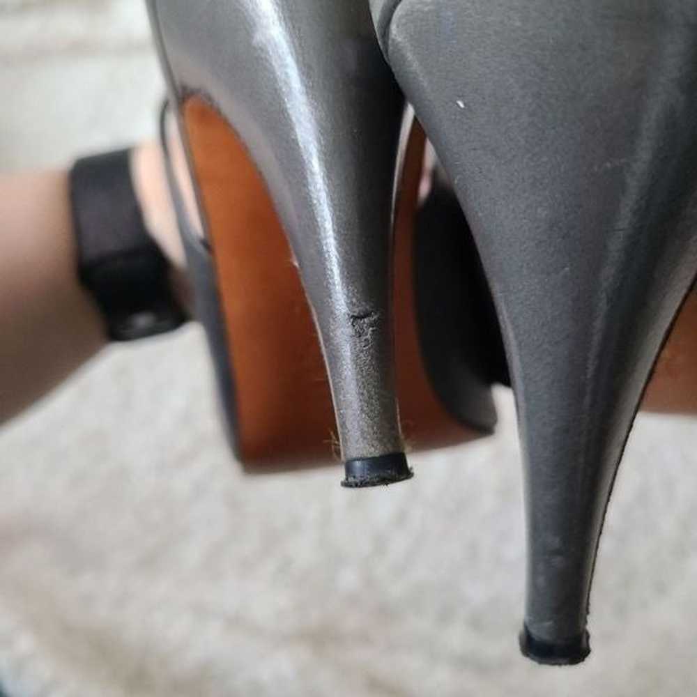 Garolini Italian Leather Vintage Gray Slingback P… - image 7