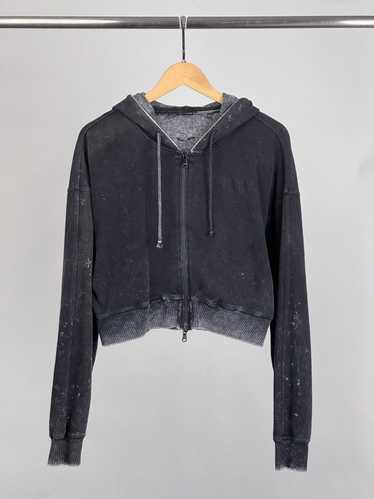 Kith Washed zip up cropped hoodie