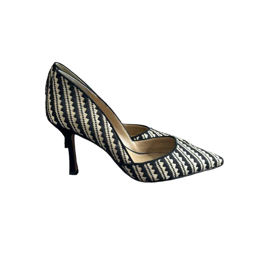 Ann Taylor Azra Woven Straw Pumps Pointed Toe Sti… - image 1