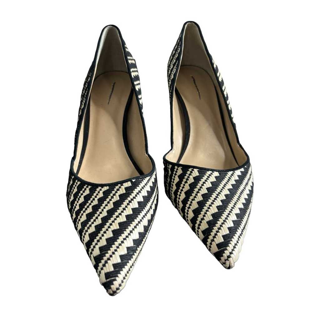 Ann Taylor Azra Woven Straw Pumps Pointed Toe Sti… - image 2