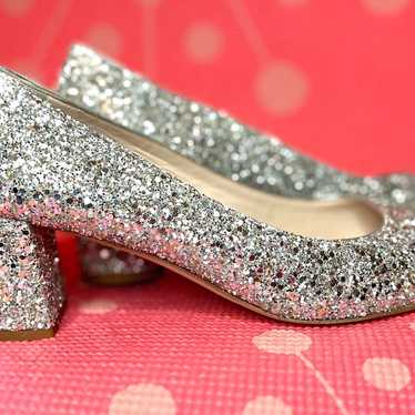 Kate Spade Silver Glitter Pumps. Ladies Size US 8.