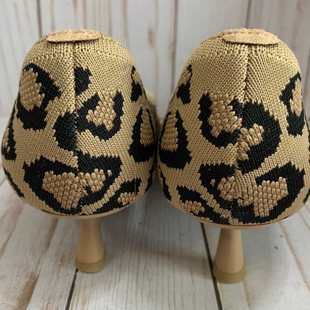 Vivaia Kitten Flared Heel Comfort Knit Shoes Leop… - image 4