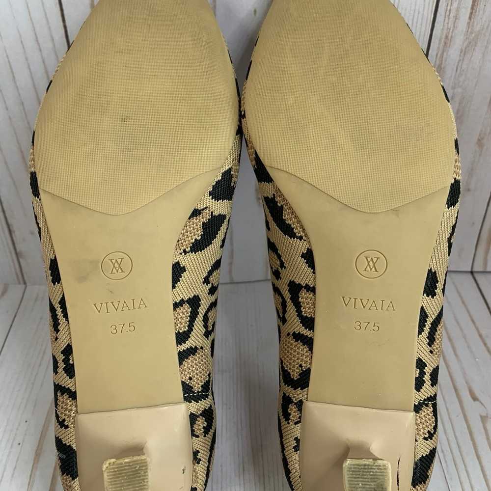 Vivaia Kitten Flared Heel Comfort Knit Shoes Leop… - image 6
