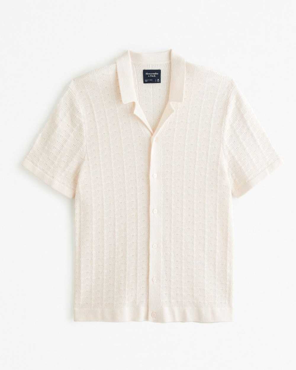 Abercrombie & Fitch Abercrombie White Knit Polo S… - image 3