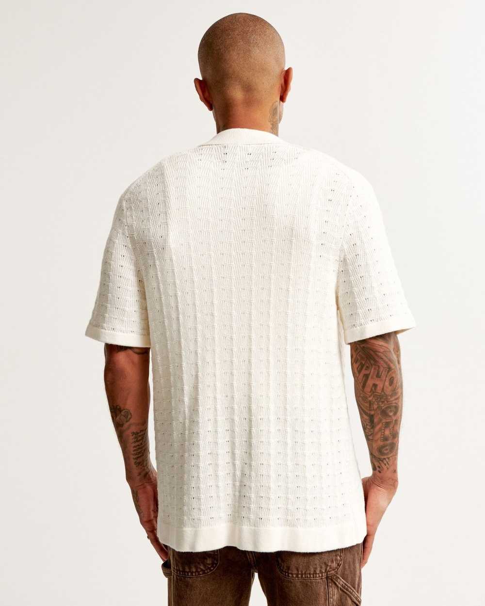 Abercrombie & Fitch Abercrombie White Knit Polo S… - image 5