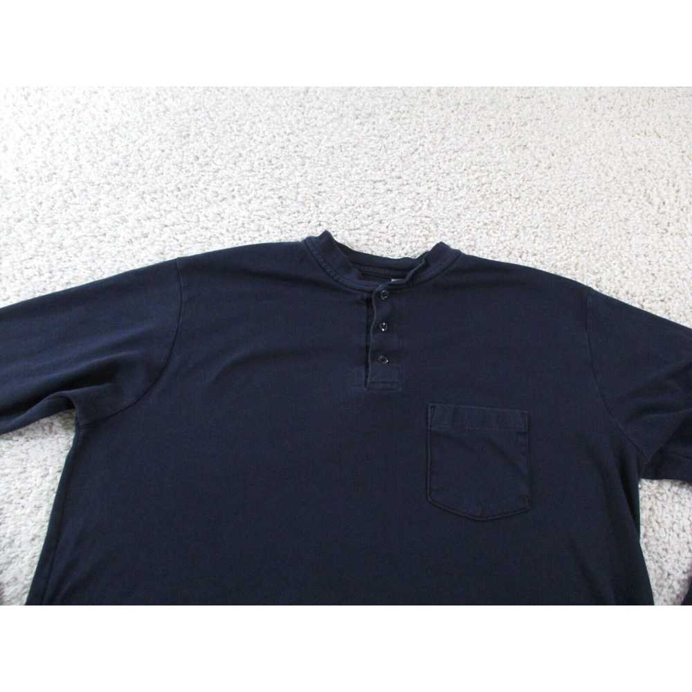 Vintage Bulwark Shirt Mens 2XL XXL Blue Henley Lo… - image 2