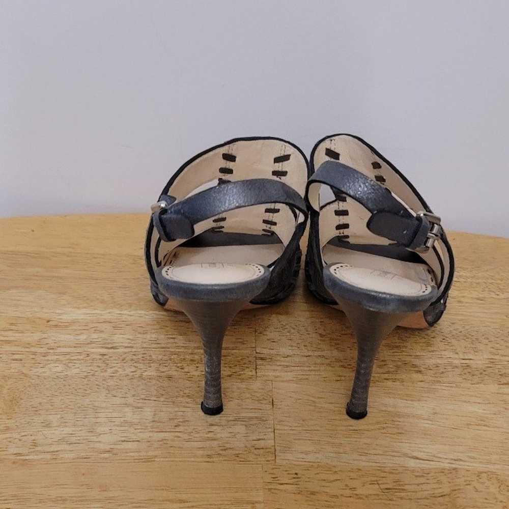 COACH Kareena Metalic Grey Open Toe Ankle Strap S… - image 3