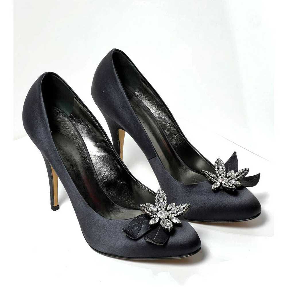 Giuseppe Zanotti Womens Shoes Grey Satin High Hee… - image 1