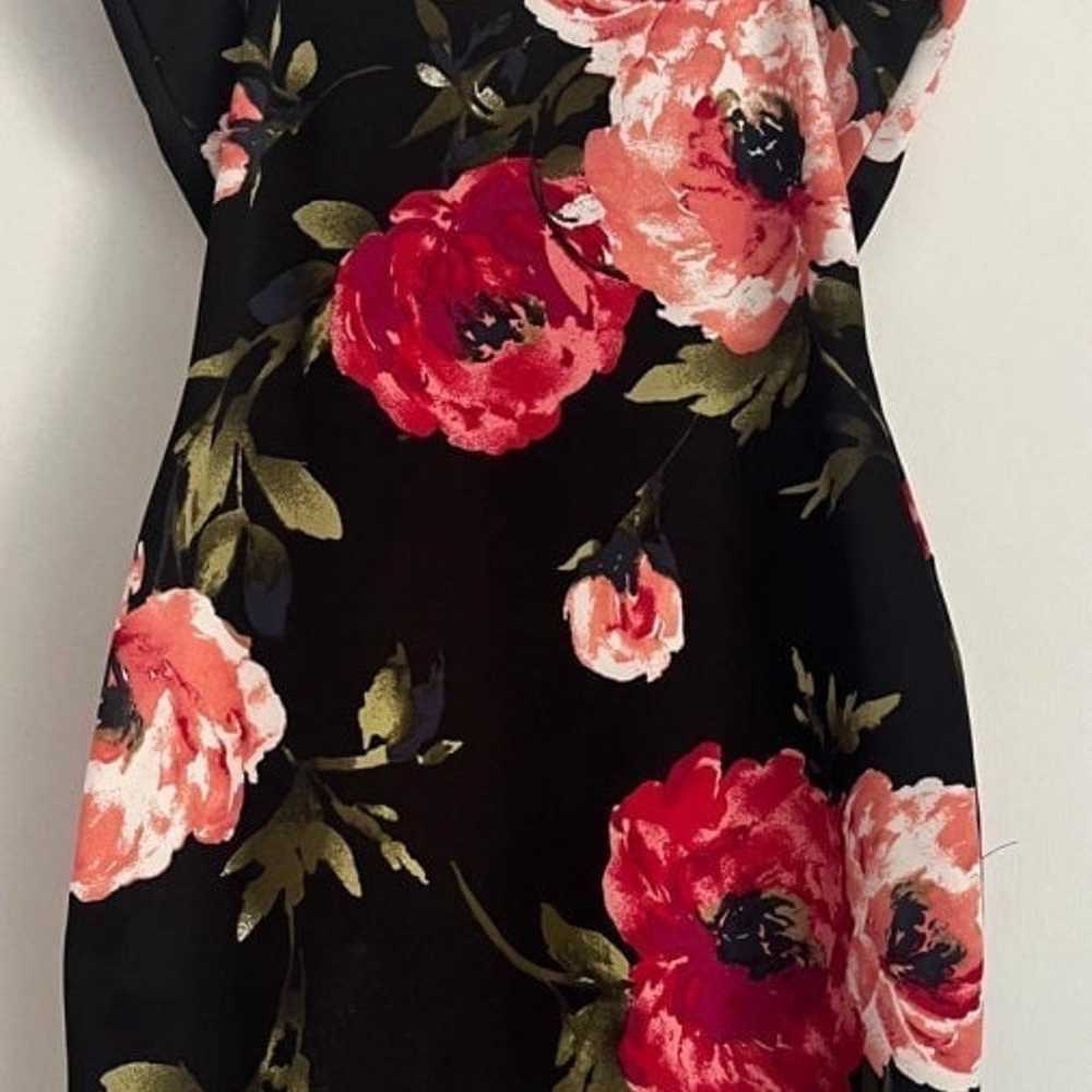 Haute Monde Bodycon Zip Front Floral Dress - Size… - image 2