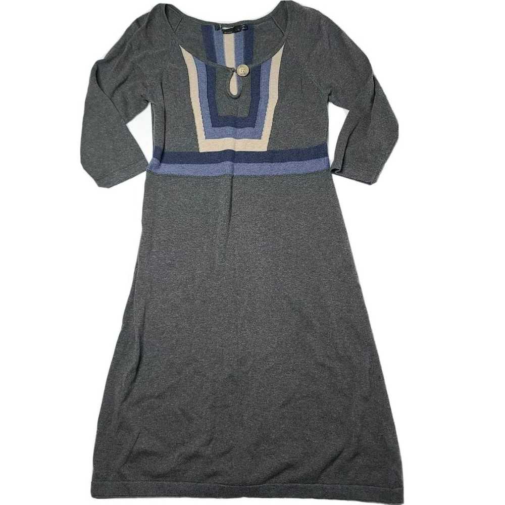 Prana Medium Gray Half Sleeve Dress - image 6