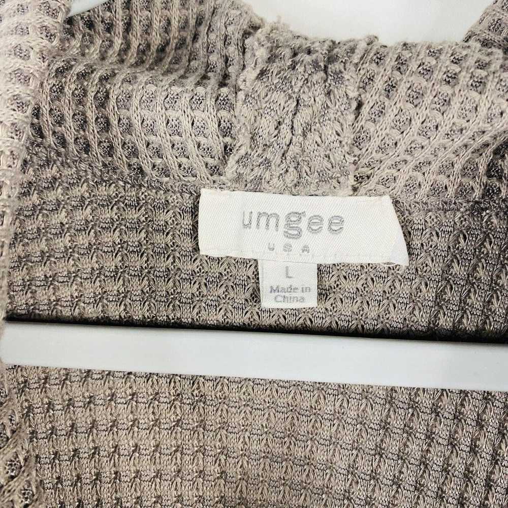 Umgee Size Large Waffle Knit Cowl Neck Dress Long… - image 4