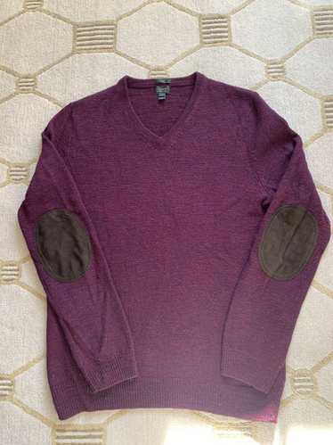 J.Crew Merino Wool Slim Elbow Patch V-Neck Sweater