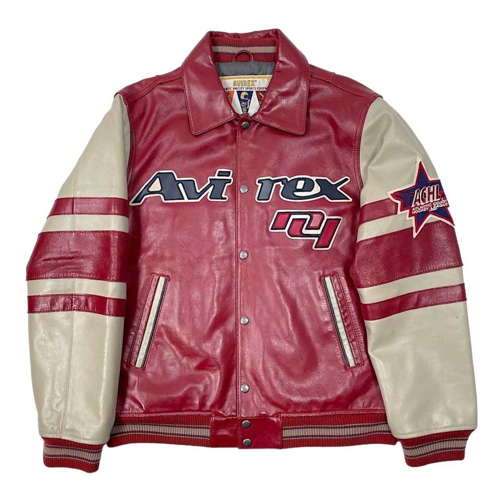 Avirex Avirex Icon NY Leather Jacket Jet Red Brown - image 1