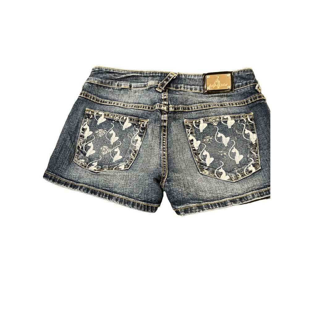 Vintage Baby Phat logo Embroidered Jean Shorts si… - image 1