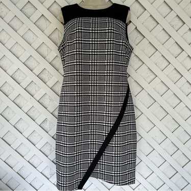 Tommy Hilfiger Houndstooth Asymmetrical Look Shea… - image 1