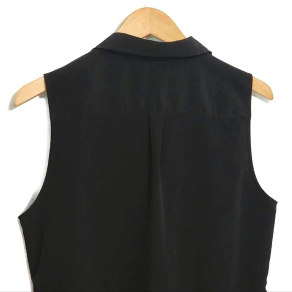 The Limited Sleeveless Button Front Sheath Shirtd… - image 5