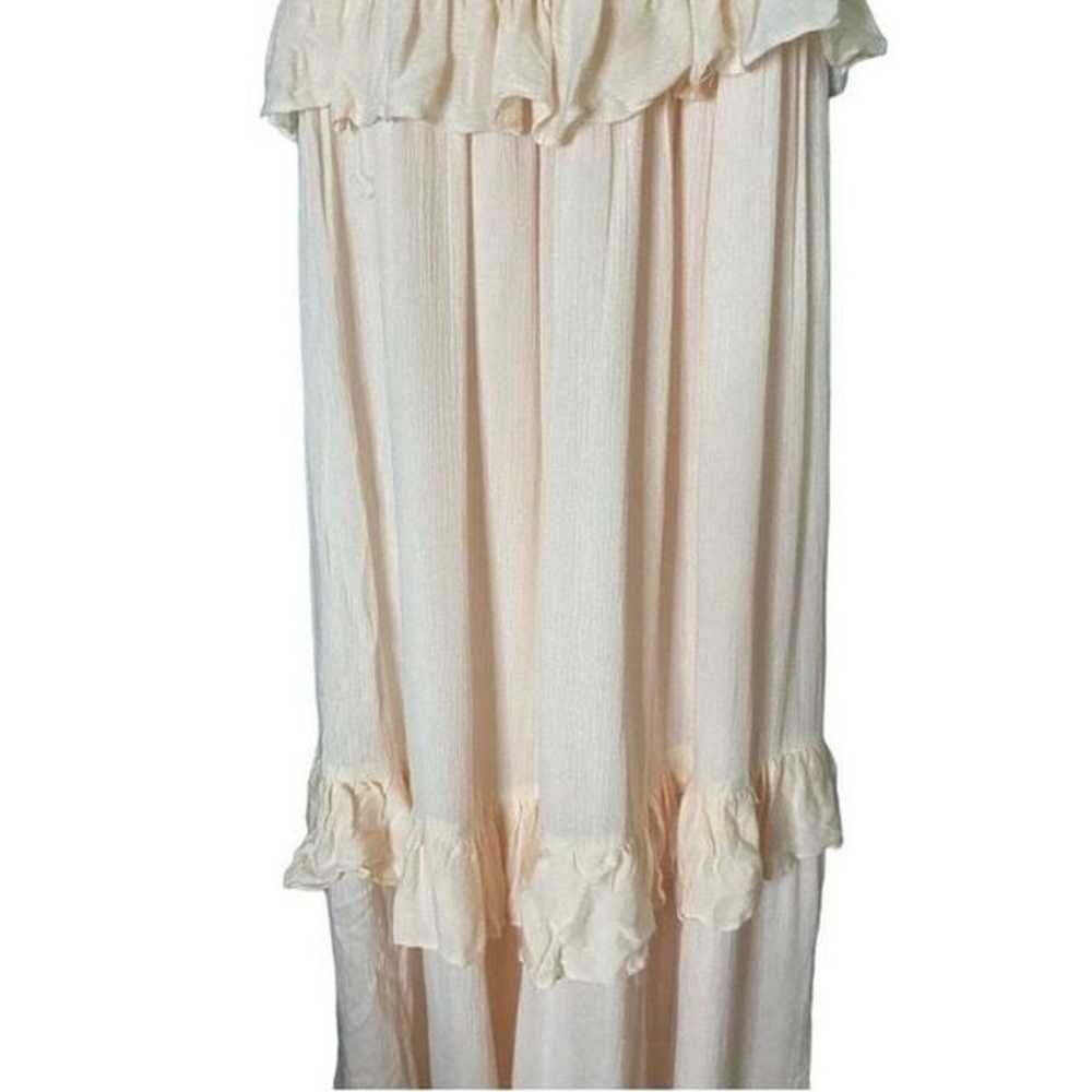 Lucca women’s light pastel peach, tiered, ruffle,… - image 5