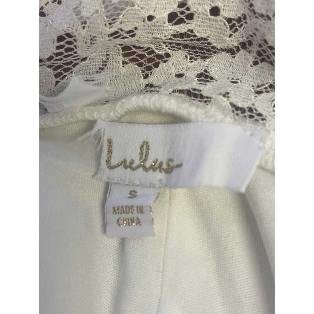 LULU'S S Romantic Moments White Lace Long Sleeve … - image 7