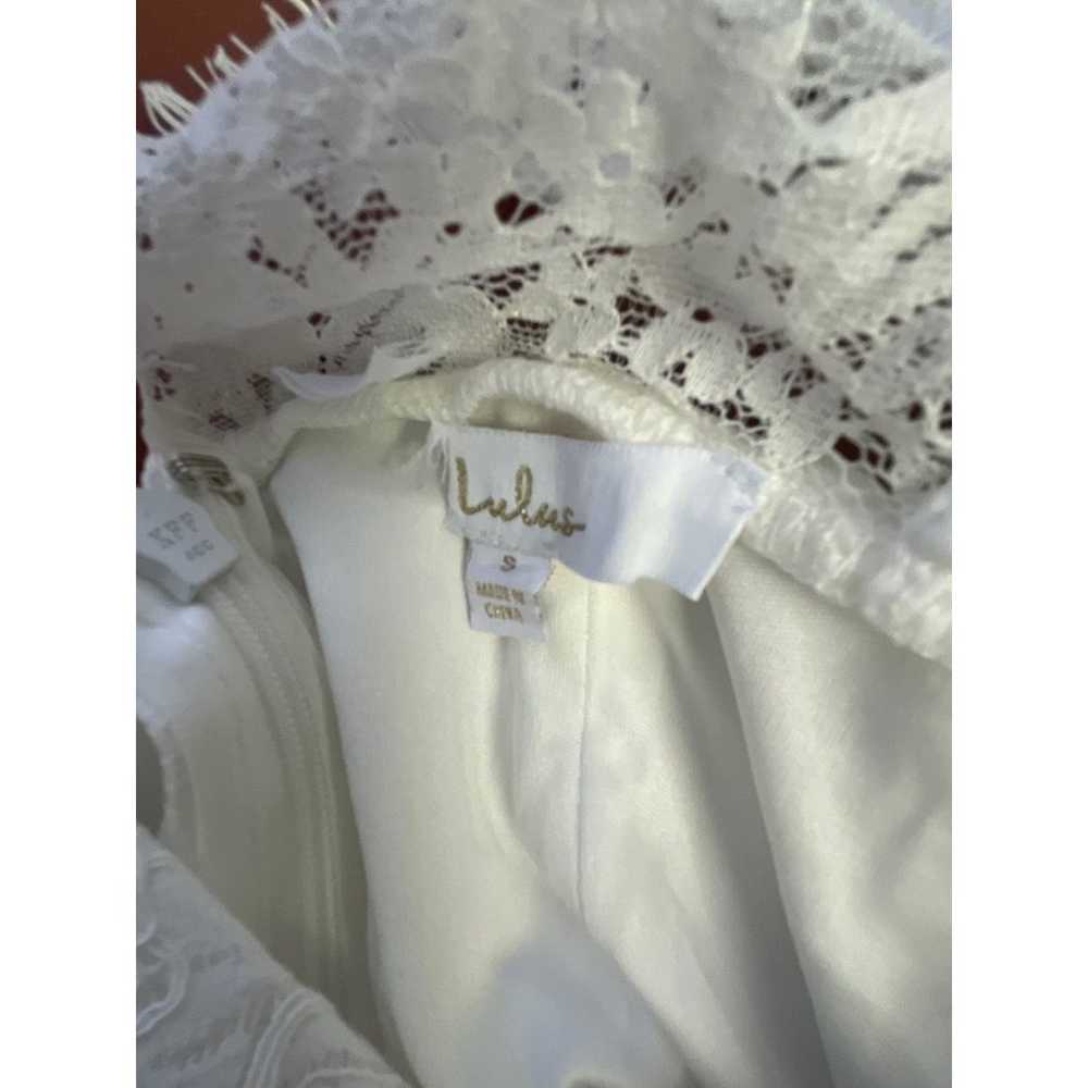 LULU'S S Romantic Moments White Lace Long Sleeve … - image 8