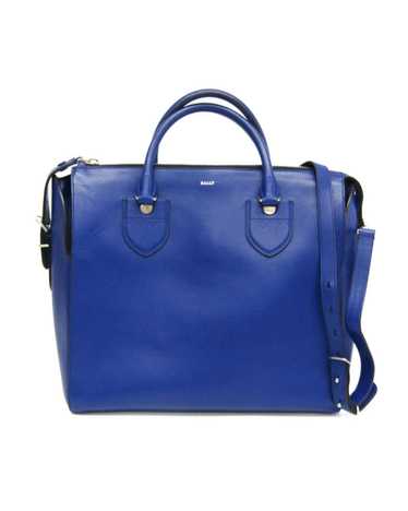 Bally Blue Leather Bloom Tot Handbag and Shoulder 