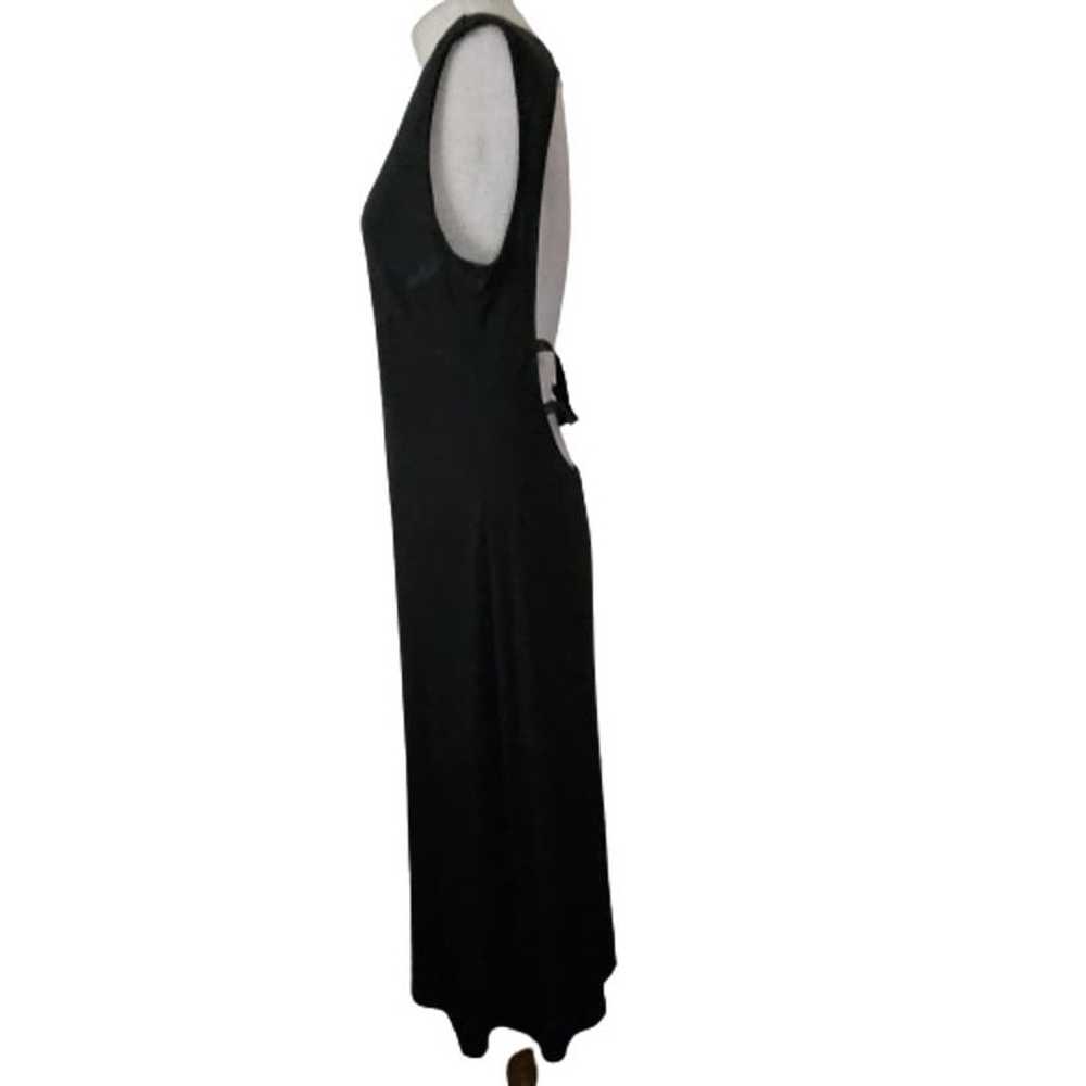 Black Sleeveless Open Back Cocktail Dress Size La… - image 2
