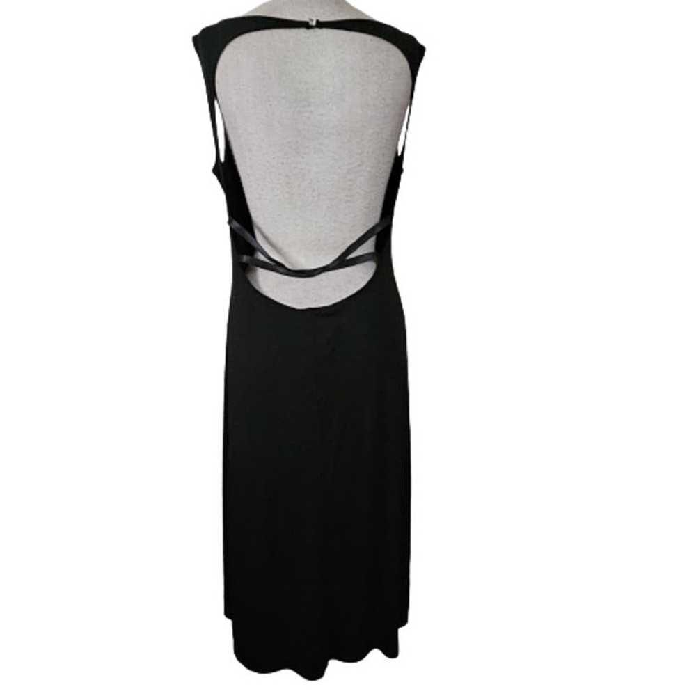 Black Sleeveless Open Back Cocktail Dress Size La… - image 3