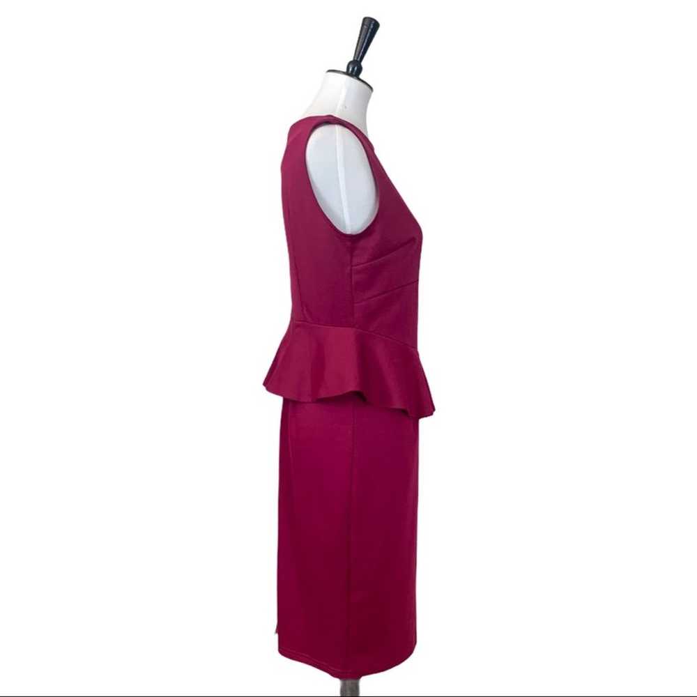 VfEmage Women's Dres.s Hot Pink Magenta Peplum Sh… - image 3