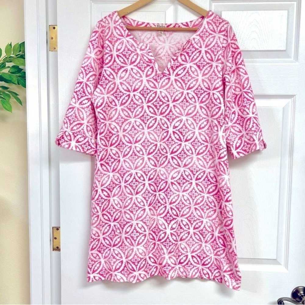 HATLEY  Lucy cotton Pink ceramic Print mini shirt… - image 2