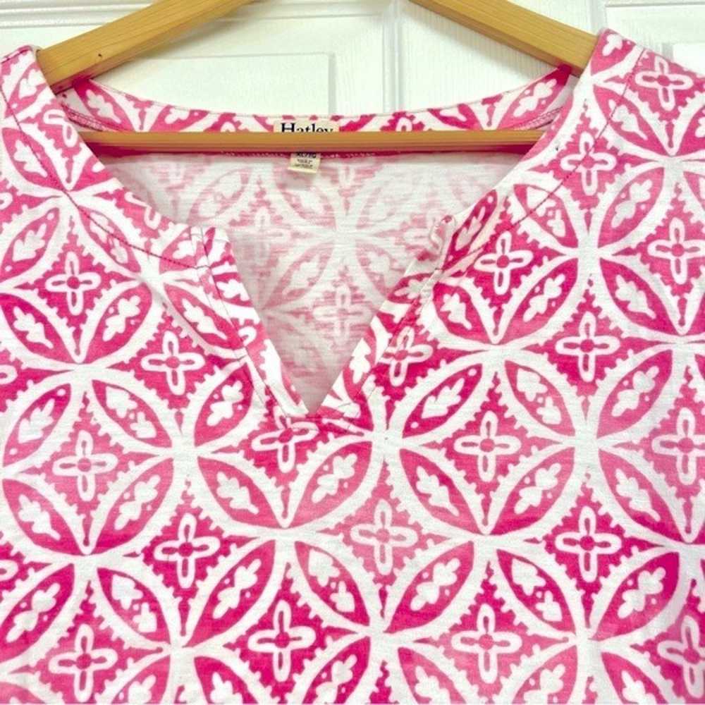 HATLEY  Lucy cotton Pink ceramic Print mini shirt… - image 3