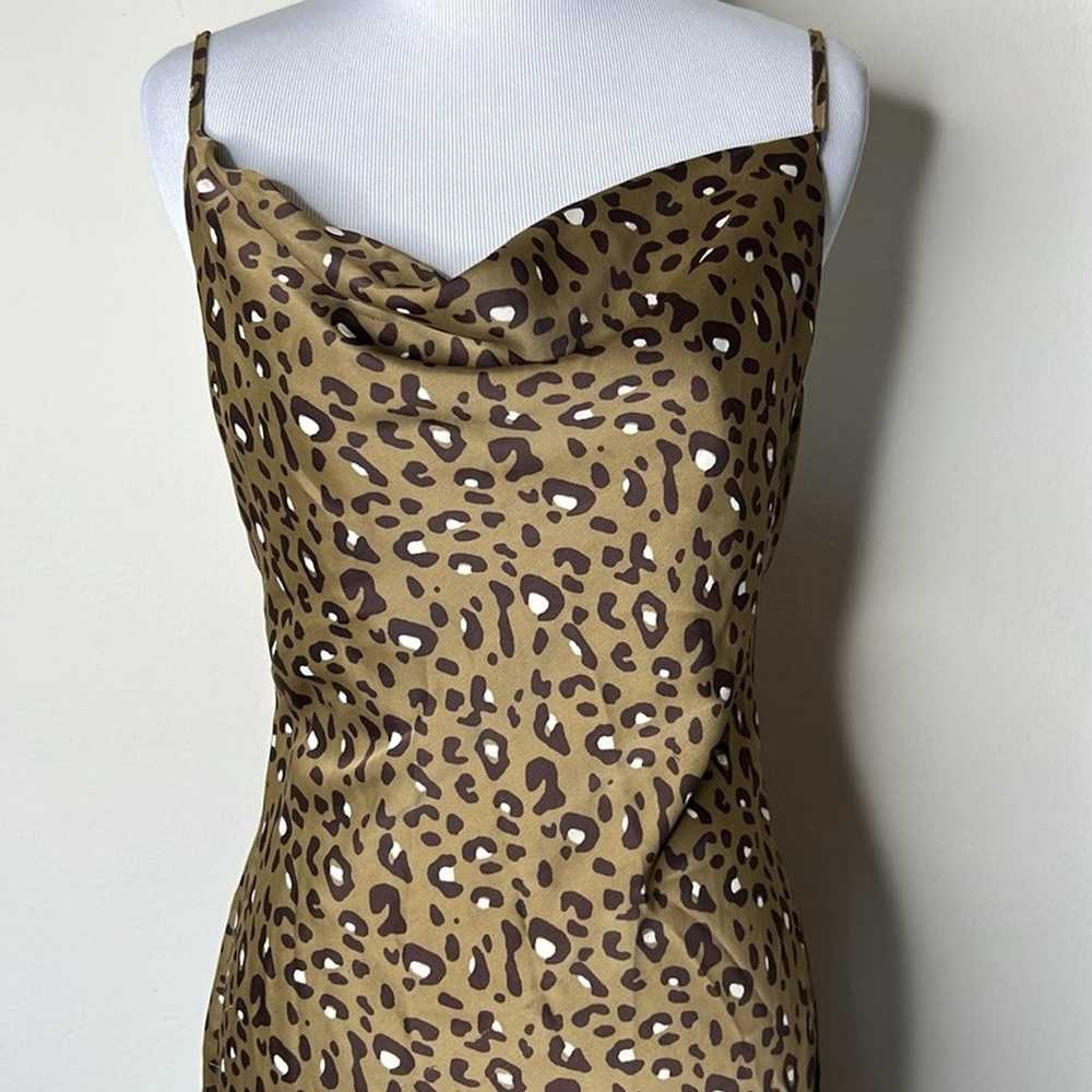Urban Outfitters Mallory Leopard Satin Slip Mini … - image 3